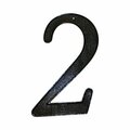 Pamex 4in Zinc Nail On House Number # 2 Matte Black Finish DD07402BL